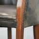 Amazing cow leather and wooden tub chair / side chair