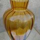 Vase art déco verre orangé