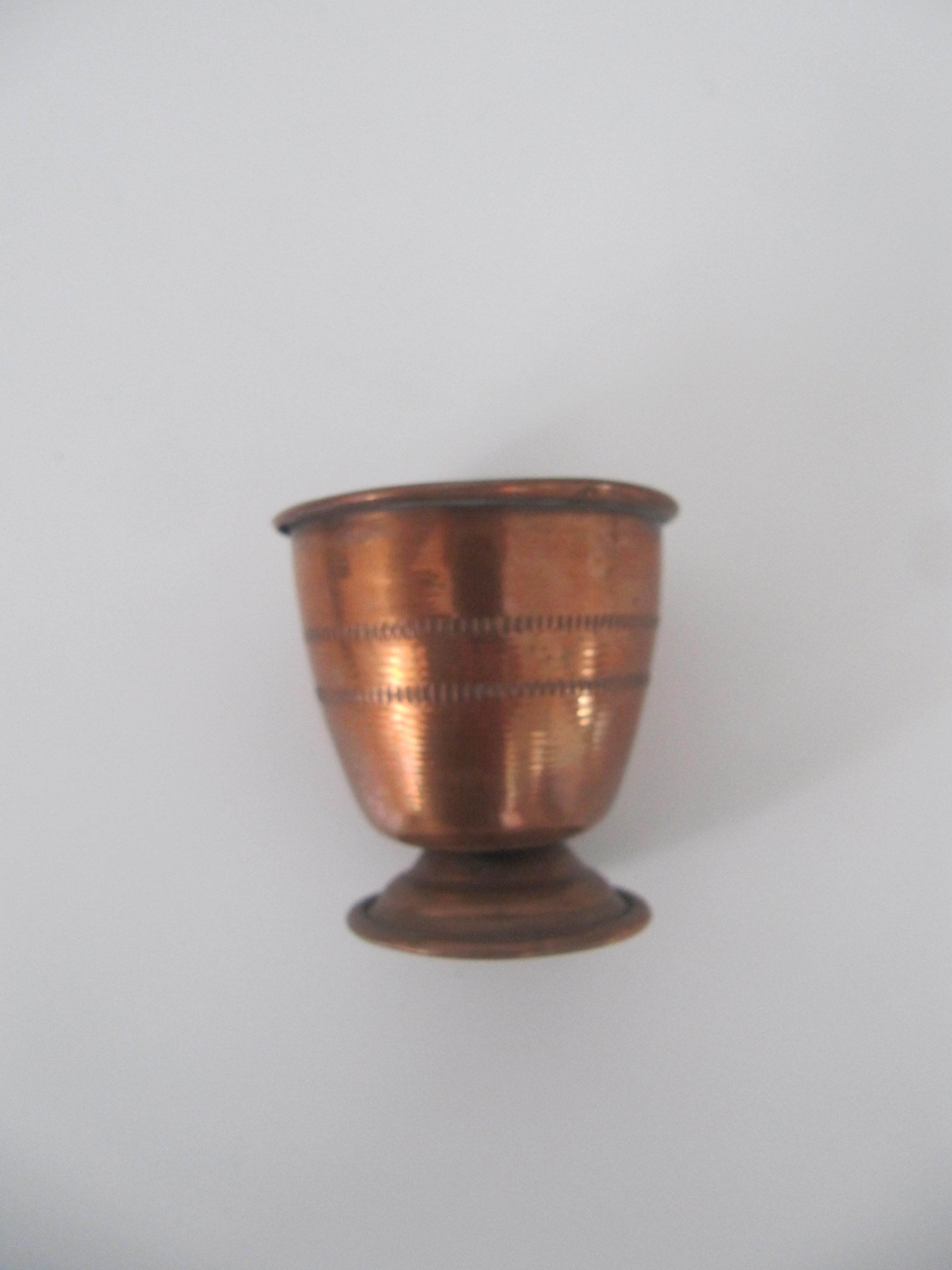 Lot de 6 coquetiers en cuivre