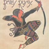 Ancienne Affiche spectacle de danse : les Ballets russes 1921