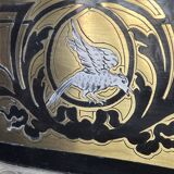 Low Boulle marquetry buffet, curved support furniture, Napoléon III period.