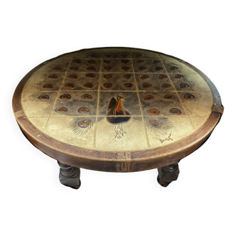 Coffee table signed barrois de vallauris