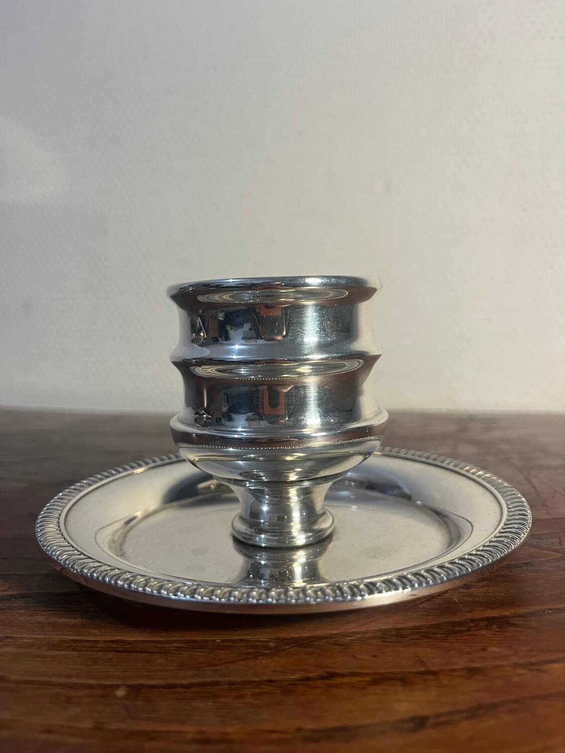 Silver-plated table candlestick