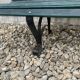 Garden bench in metal foot slats