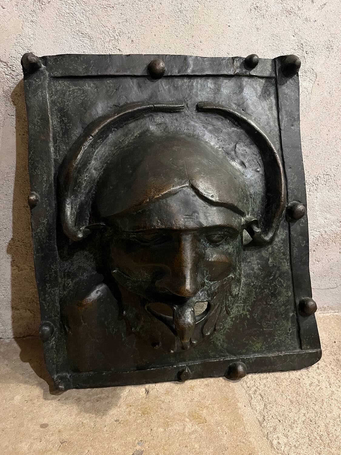 19th century bronze relief