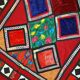 Handmade vintage Uzbek Suzani patchwork kilim 129cm x 227cm, 1960s