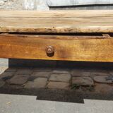 Table de ferme à tiroir