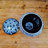 Vintage flamed stoneware flower pick