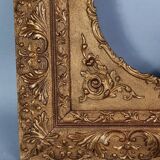 Old frame view rectangle or oval wood gilded stucco 58x48 cm SB108