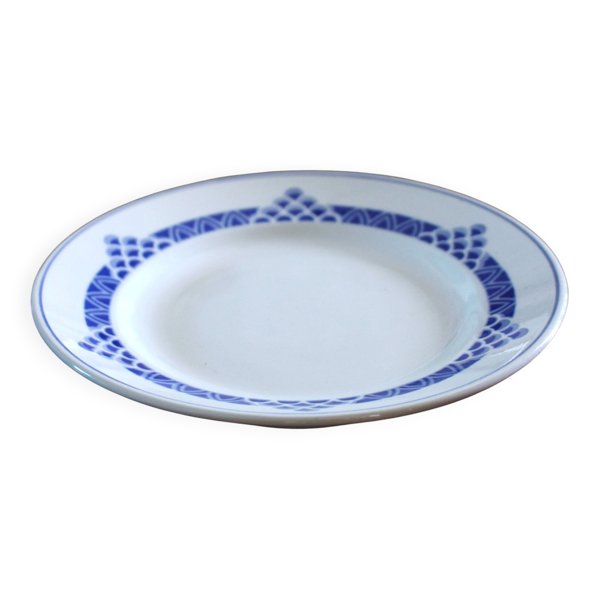 Blue pedestal coupe Ariège Digoin Sarreguemines