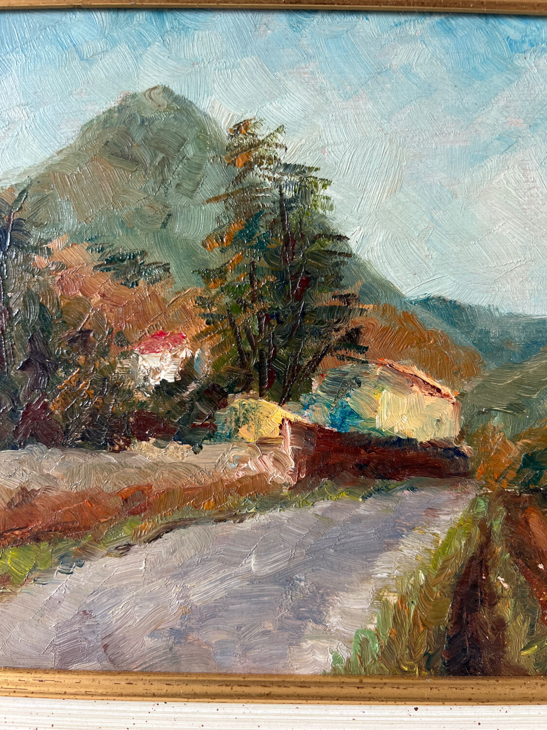 Oil on exotic landscape panel