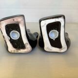 Pair of black hand bookends