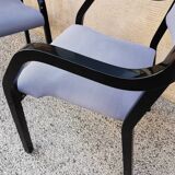 Set of 4 vintage Italian armchairs from the 80s