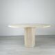 Travertine dining table design Jean-Charles Roche Bobois vintage 70s