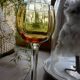 4 antique crystal stem glasses