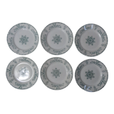 6 assiettes plates compiegne terre de fer
