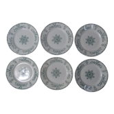 6 assiettes plates compiegne terre de fer