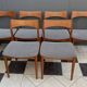 set of 6 teak dining chairs by Henning Kjaernulf 1960s