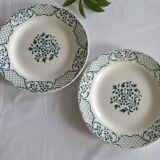 Set of 4 Digoin Sarreguemines dessert plates Versailles model