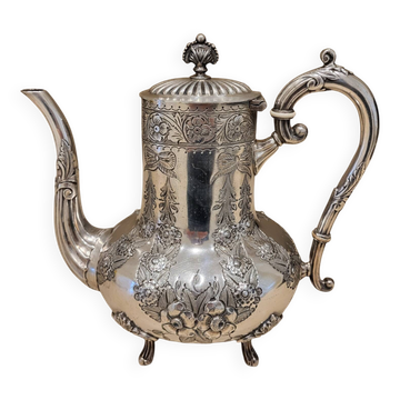 Cafetière ancienne en métal argenté – XIXe siècle