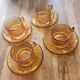 Set of 4 cups and saucers Vereco: vintage