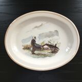 Plat oval décor breton signé