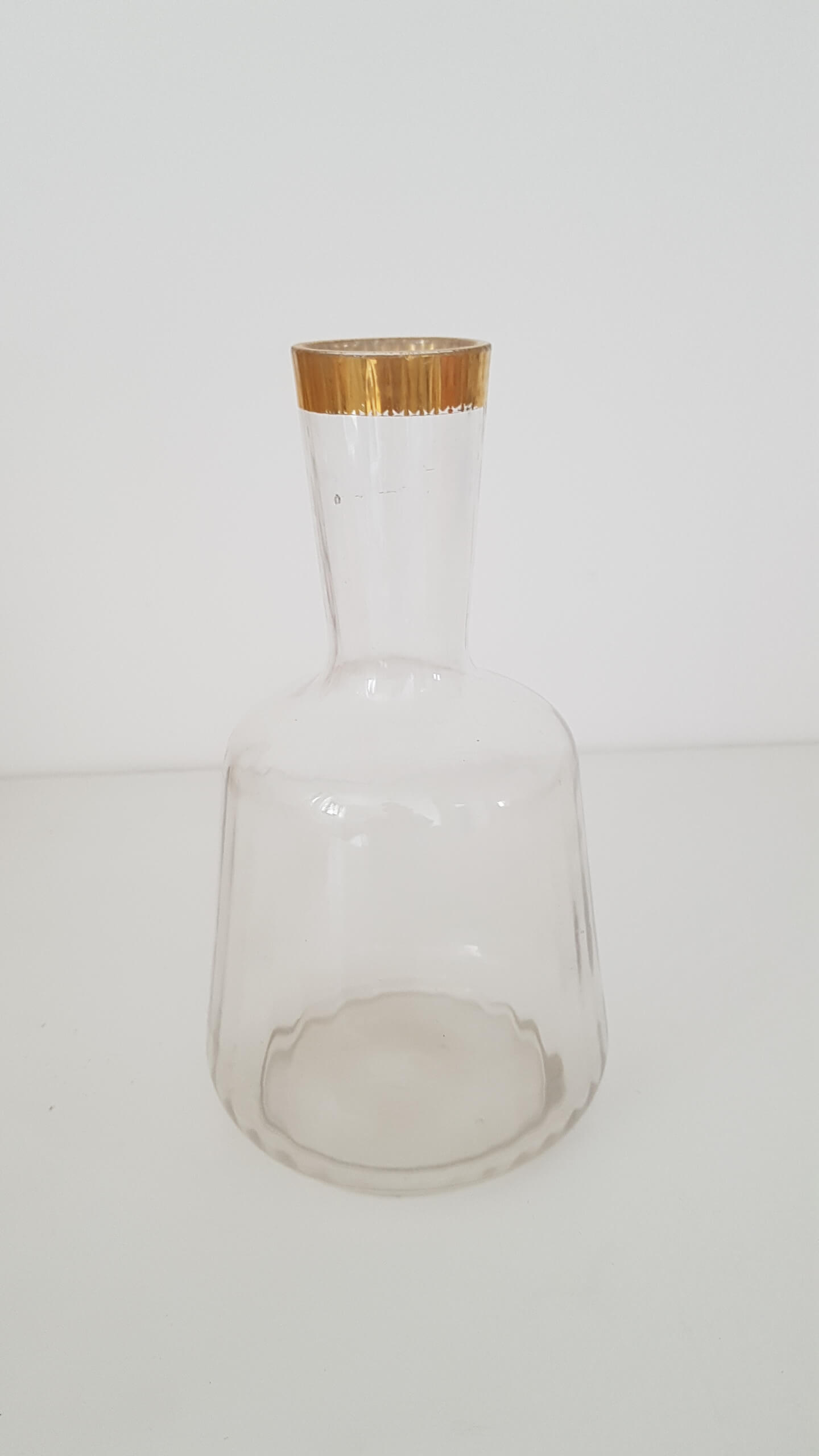 Vintage white glass liqueur decanter