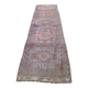 Vintage Turkish wool runner rug, mauve pink tones, 83x340 cm