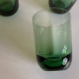 Set de 6 verres gobelets de verre vert 1960 XL