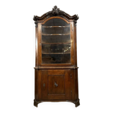 Biedermeier period corner bookcase in mahogany circa 1820