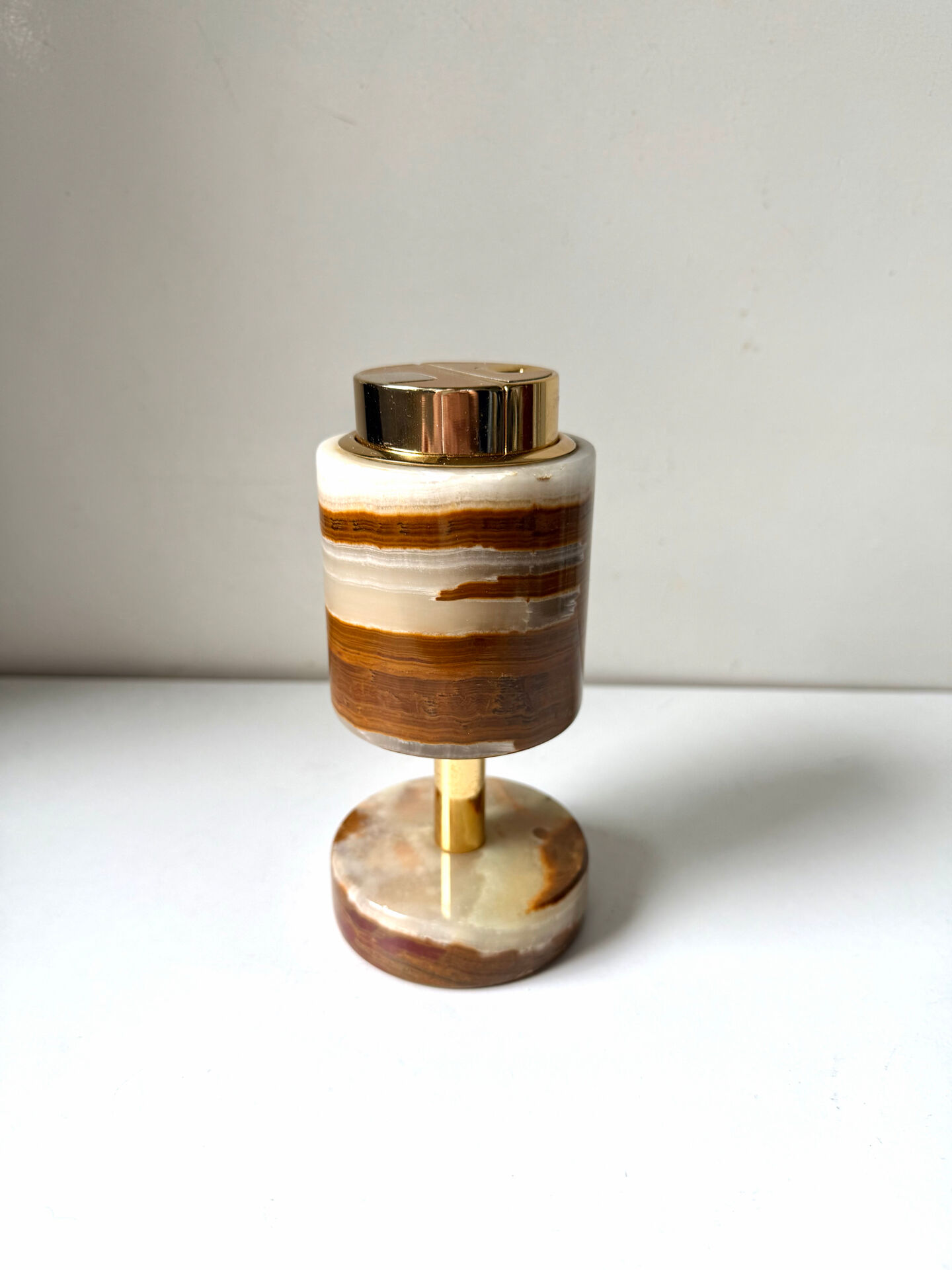 Vintage SAROME Japan Marble Onyx Table Lighter
