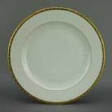 Six flat plates gold inlays by Chastagner in Limoges