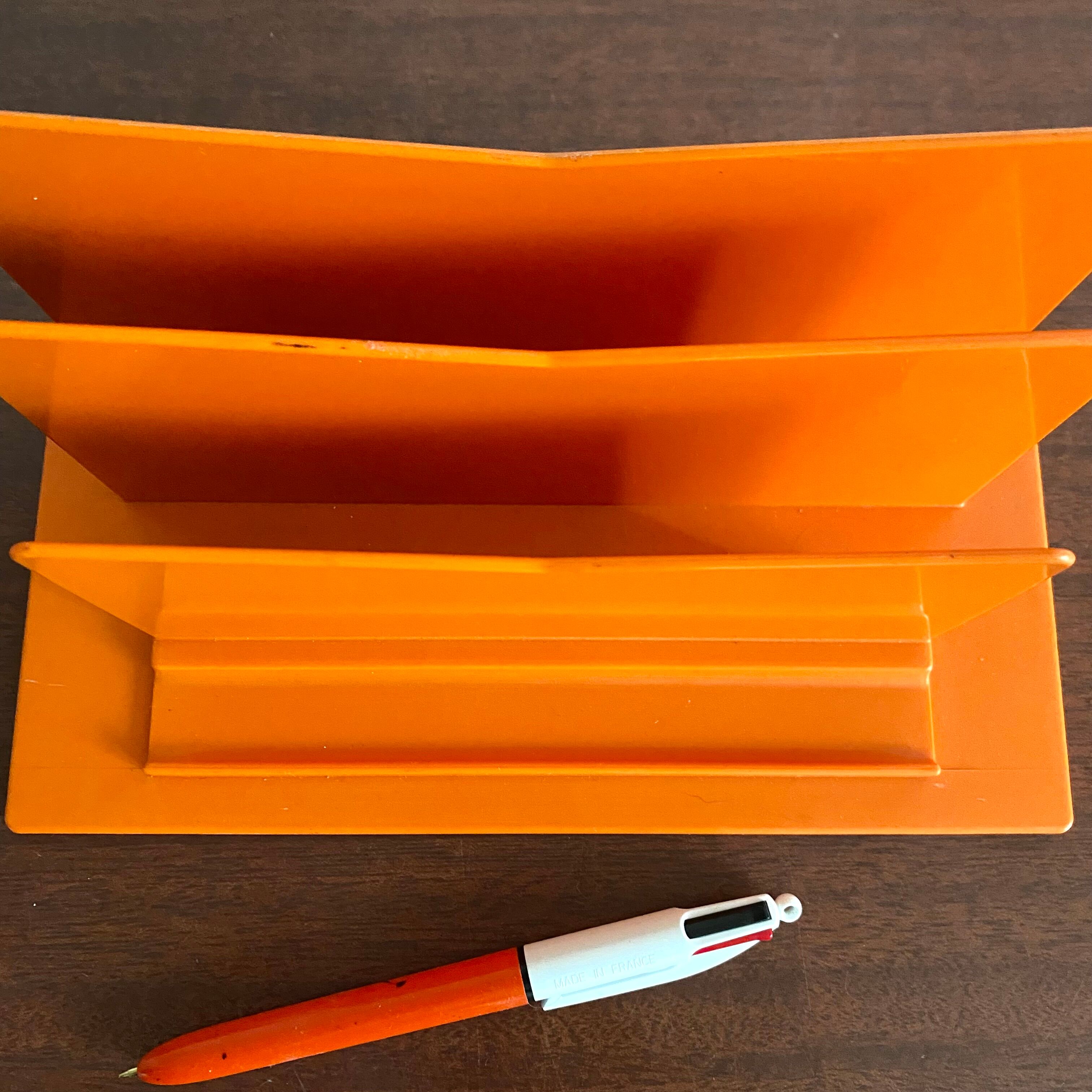 Vintage orange letterholder 70s