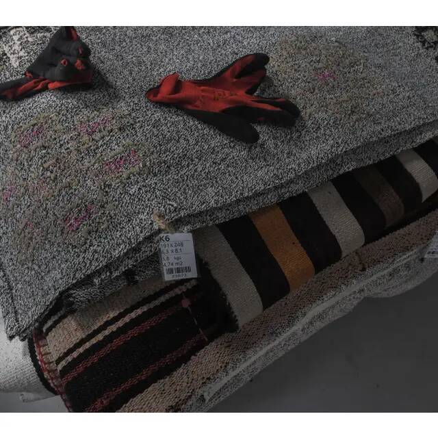 Vintage Kilim Turkish Hand-Knotted Colorful Rug 191x248