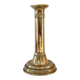 Old brass candlestick with push button.