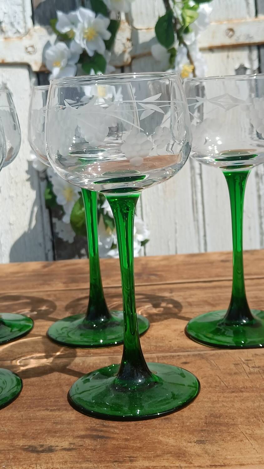 Antique engraved glasses