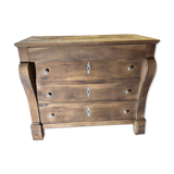 Old raw wood chest of drawers