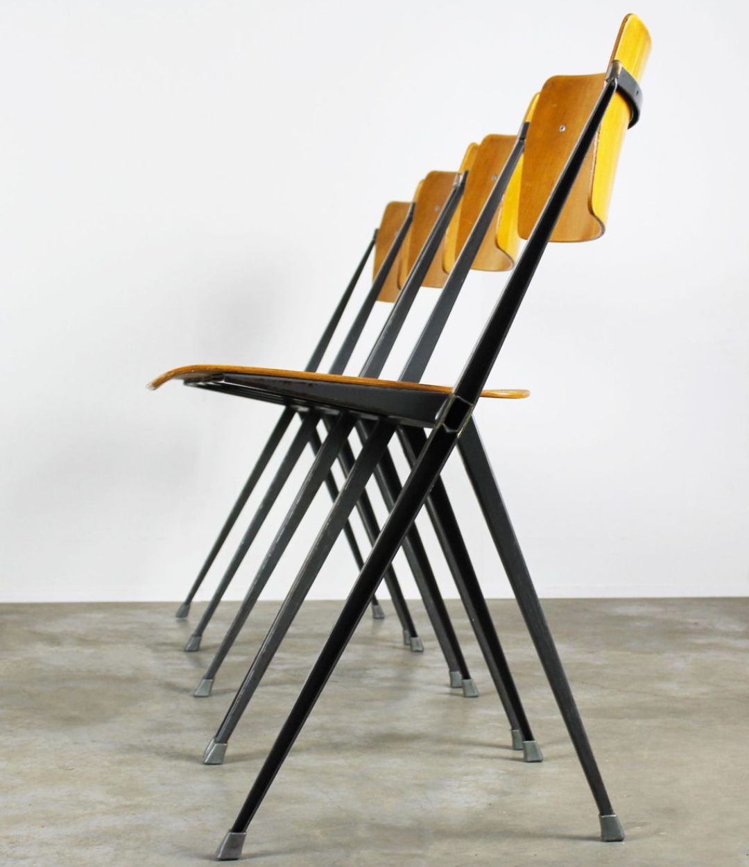 Vintage Pyramid chairs by Wim Rietveld for Ahrend de Cirkel