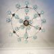 Marie-Thérèse chandelier in crystal and blue Murano glass