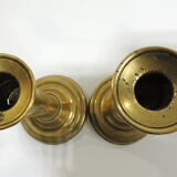 Pair of old candle holders brass vintage candle
