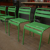 Stackable metal garden chairs