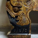 Antique Chinese bench carved and hand painted circa 1890