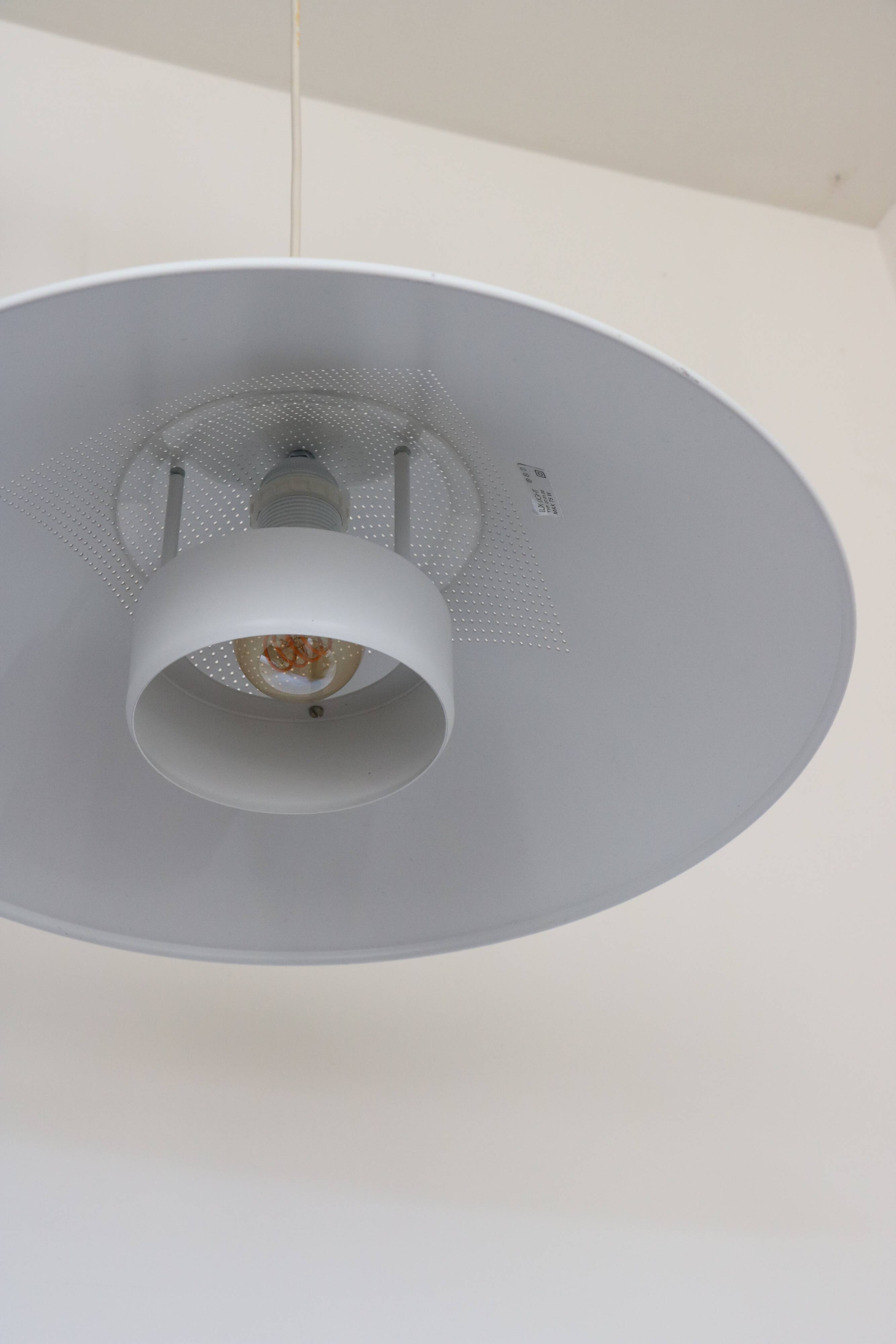 Lampe suspension scandinave Lux Light, métal blanc