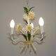 French Vintage Tied Bouquet Style Daisy Flower 3 Light Chandelier