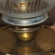 Lampe à tulipe décor floral vintage