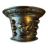 Ancient bronze mortar and pestle