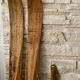 Paire de ski vintage en bois