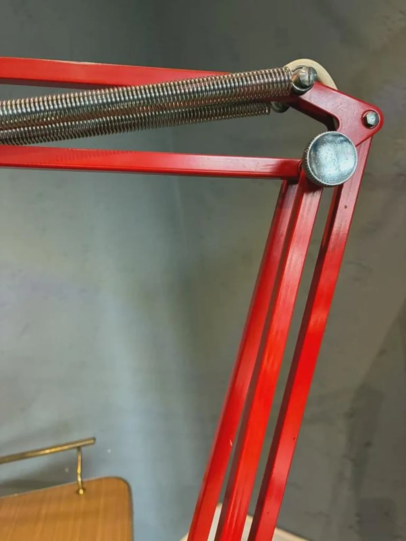 Luxo L-1 architect desk lamp by Jacob Jacobsen, red, 1960s