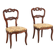 Antique Louis-Philippe chairs in walnut and fabric, 19th century