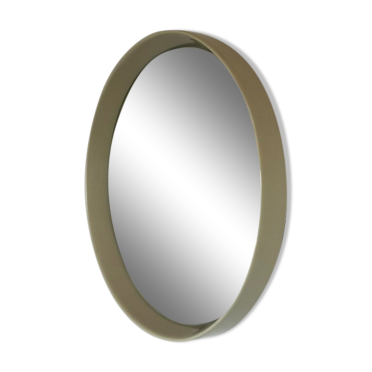 Vintage pop round mirror 1970s 49x49cm